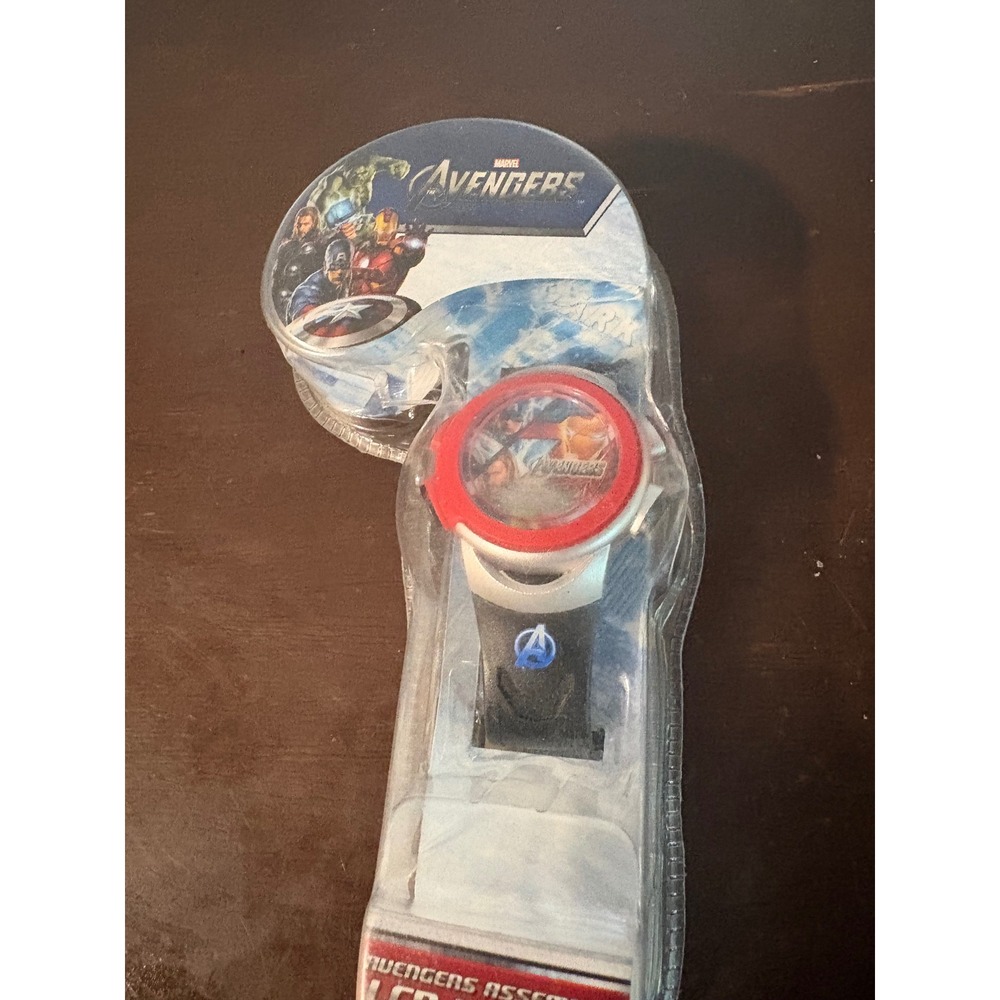 Marvel Avengers Assemble LCD Digital Watch Red Black Iron Man Captain America